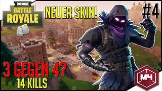 Fortnite Battle Royal Highlights - Neuer Rabe Raven Skin Im Einsatz 3 Gegen 4? 14 Kills