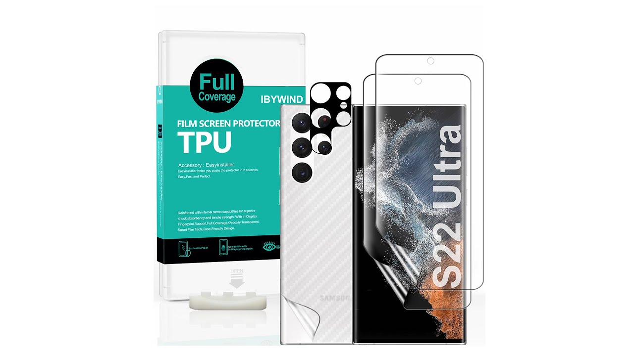 Samsung Galaxy S22 Ultra 5G TPU Protector With plastic positioner &  In-Display Fingerprint Support 