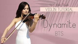 DYNAMITE - BTS (Violin Cover and Tutorial with Sheet Music and Tab)