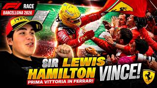 SIR LEWIS HAMILTON VINCE! IL GP DI BARCELLONA PRIMA VITTORIA IN FERRARI | REACTION GP DI BARCELLONA