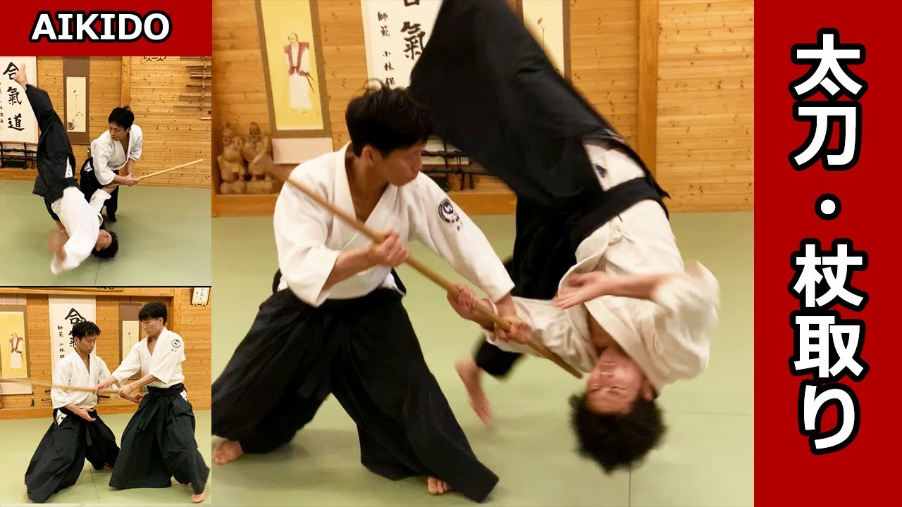 Amazing! Aikido Tachi dori and Jo dori (Sword＆Wooden staff) - Shirakawa Ryuji shihan