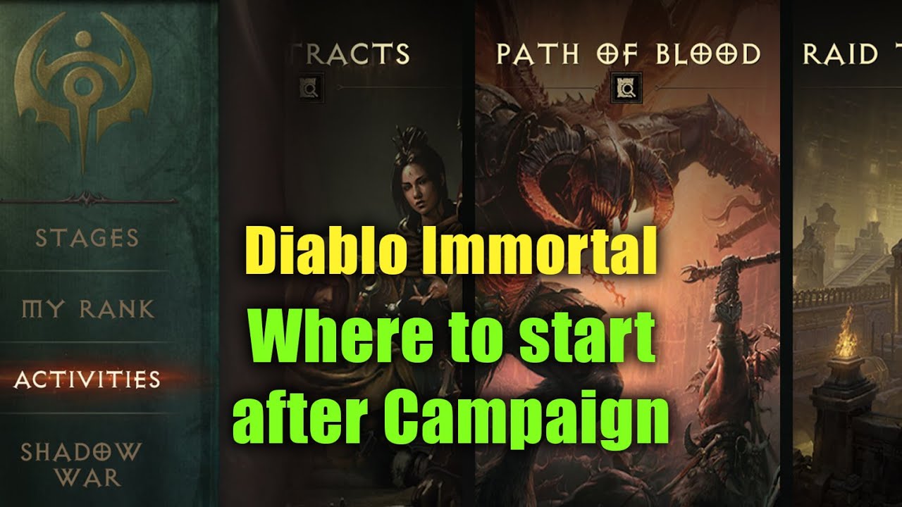 Diablo Immortal endgame guide  Should you choose Shadows or