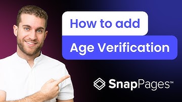How to add an Age Verification to SnapPages