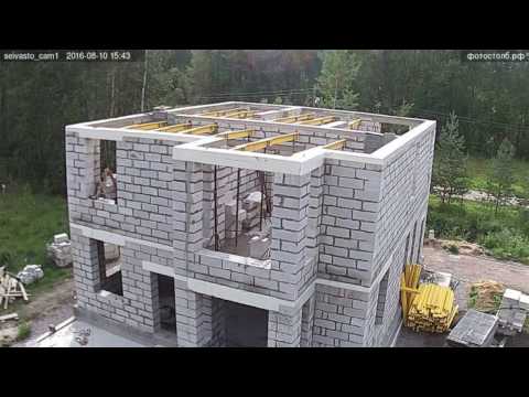 Строительство коттеджа из газобетона (fotostolb.ru)