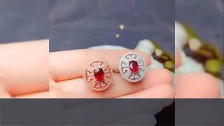 Famous 925 Silver 1 carat Exquisite Style Natural Ruby Ring Profile