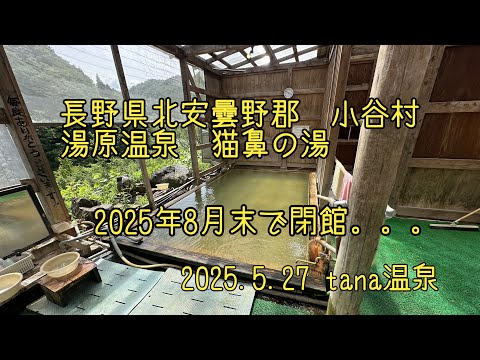 @長野県小谷村　湯原温泉　猫鼻の湯　2025年8月末で閉館。。。