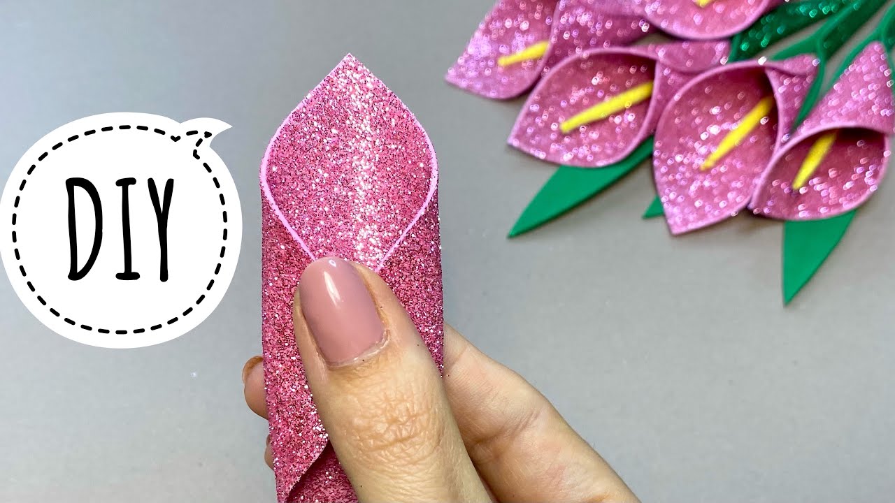 Каллы из фоамирана Букет из фоамирана Цветы Своими руками