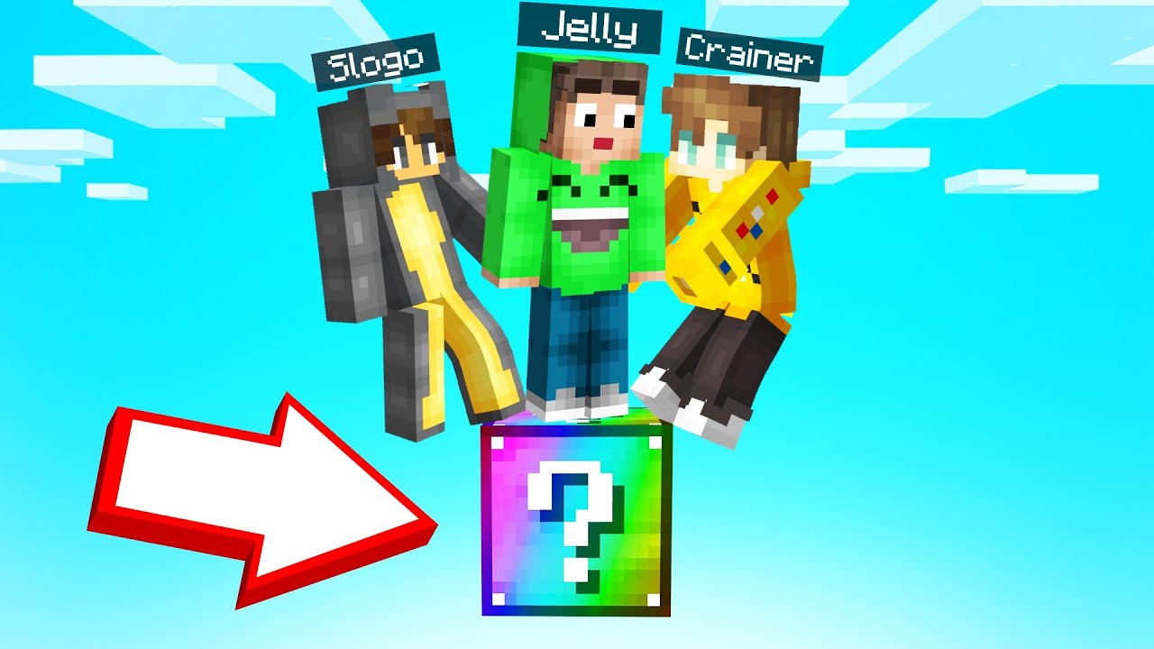 Minecraft But We Live On 1 STRANGE Lucky Block…