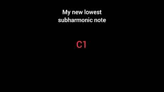 My new lowest subharmonic note G0 #basssinger #lowvoice #subscribe #subharmonic #shorts #singer