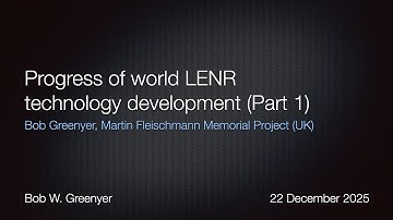 Progress of world LENRtechnology development (Part 1)