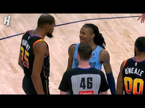 Kevin Durant & Ja Morant EXCHANGE WORDS 👀 Kevin Durant & Ja Morant EXCHANGE WORDS 👀