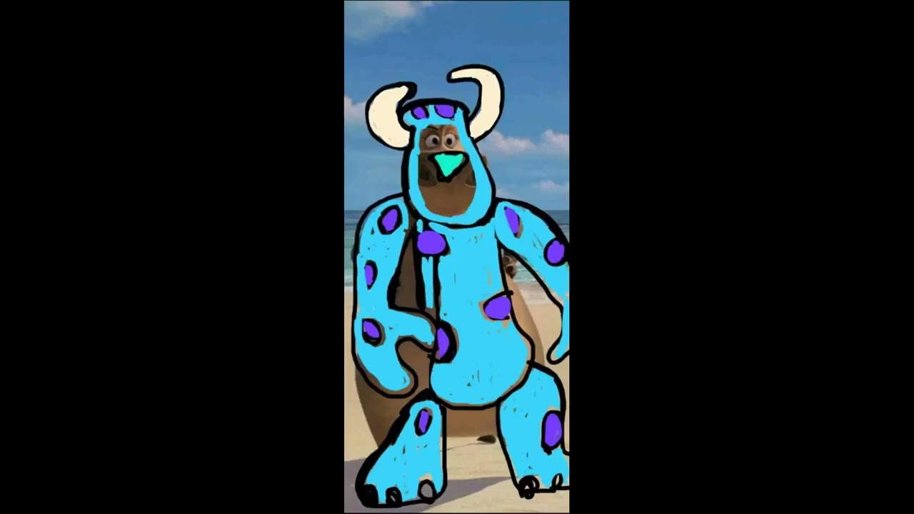 Madagascar Gloria Hippo and Monsters, Inc. Bear Sulley Purple Blue Dinosaur John Lasseter 