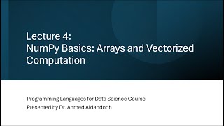 04 NumPy Basics: Arrays and Vectorized Computation