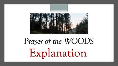 Class 12th || Prayer of The Woods - Poem Explanation