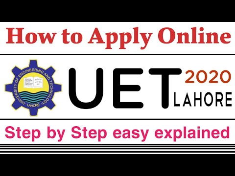 How to apply for admission in UET | UET lahore applying method | uet admission 2020 Full guide