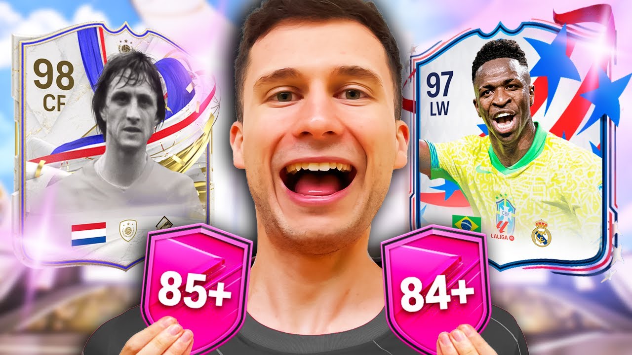EITAA 🤑🤑 TIRAMOS VINI JR E CRUYFF NOS PACKS & ABRI VÁRIOS 84, 85+ 💸💸 EA FC 24 ULTIMATE TEAM