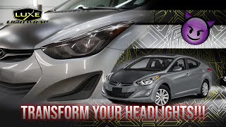 2010-15 Hyundai Elantra Headlight Tint Kit (FULL WRAP) Hyundai Elantra Headlight Price