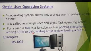 Types of operating system in English, theoretical conceps of operating system, part 3 ,  chapter 4.