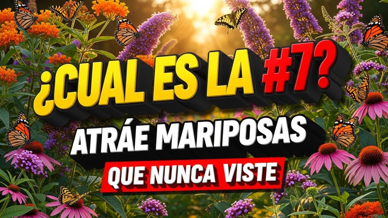 🌿13 PLANTAS MÁGICAS que ATRAEN Mariposas TODO el AÑO a tu Jardín💚| (La #7 Trae Especies RARAS)