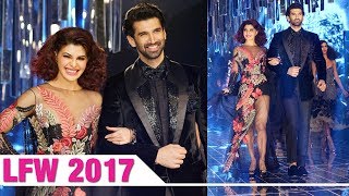 Aditya Roy Kapoor and Jacqueline Fernandez walks ramp at LFW Winter Festive 2017