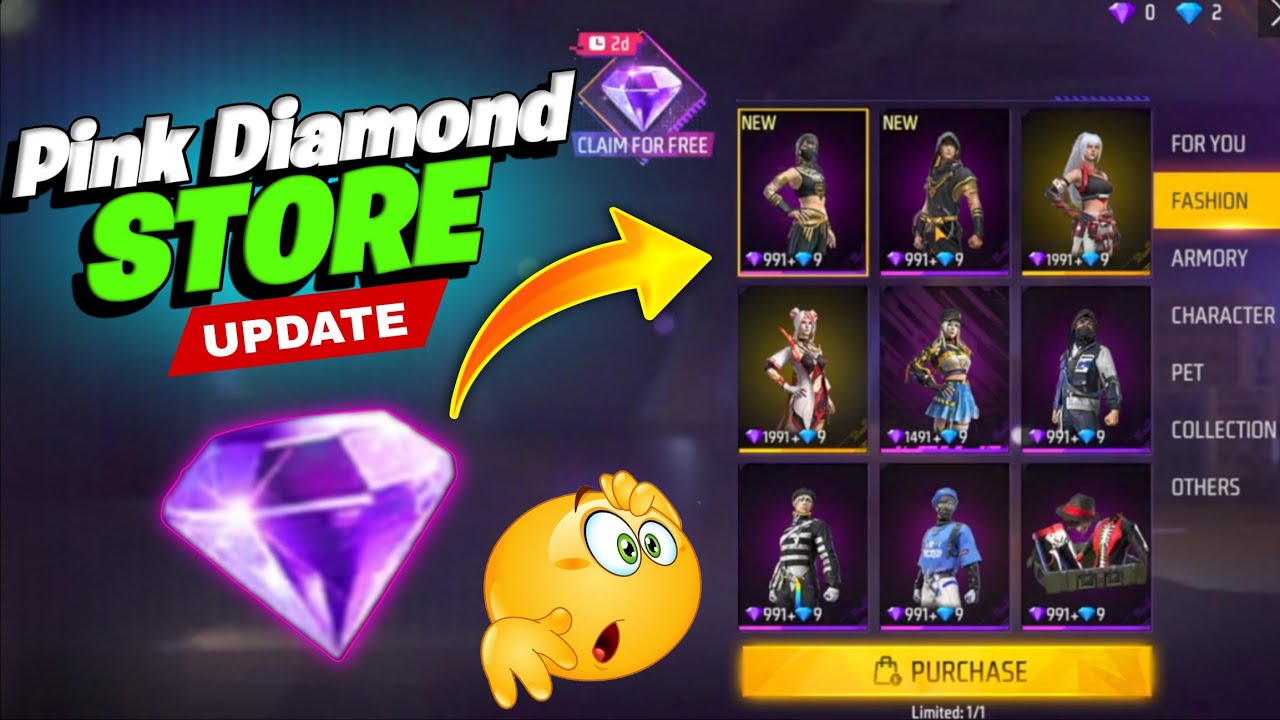 Pink Diamond Exchange Event | How To Use Pink Diamond In Free Fire 