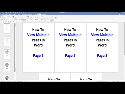 How to View Multiple Pages In Word (Microsoft)