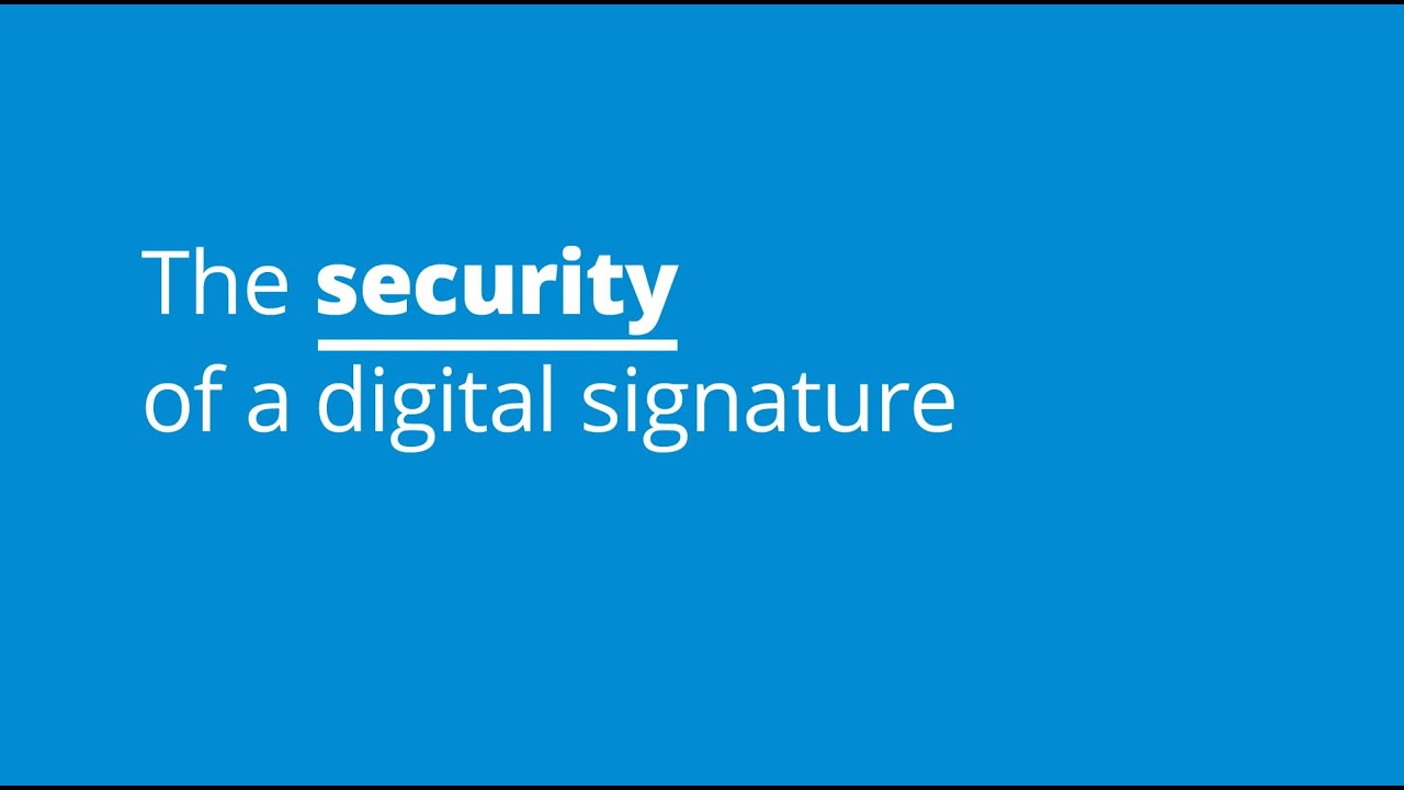 The security of a digital signature - Digital Best Practices for your Association