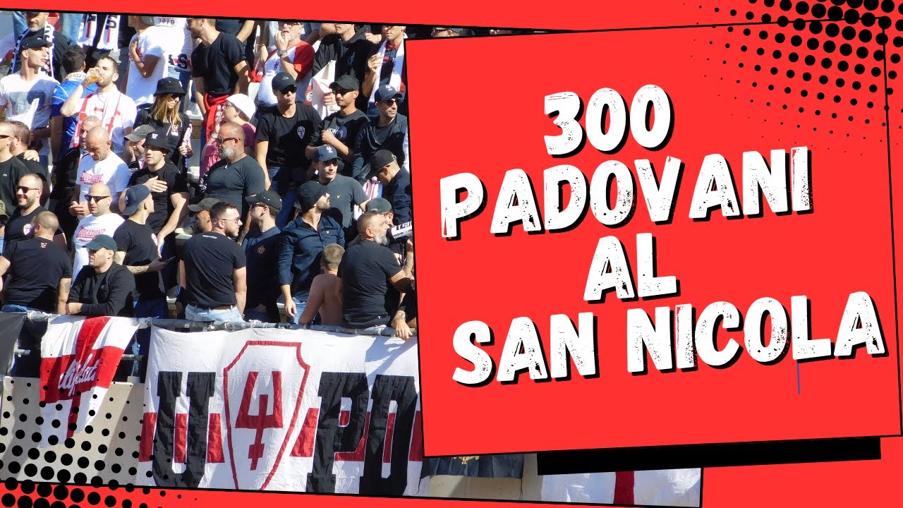 ⚪🔴 Bari Padova: che spettacolo nel settore ospiti! 300 PADOVANI