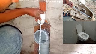 Wall hung commode conceal wiring pipe fitting