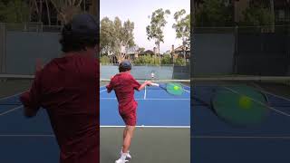 USC Recruit vs Cal Poly Recruit! #tennis #shorts screenshot 4