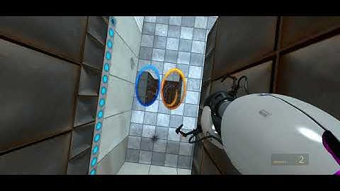 Portal: Still Alive, Chamber 2, Least Portals: 3, time: 1:55, type: glithless (World Record)