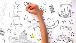 USA GIANT COLORING POSTER