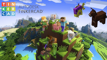 Making 2 Minecraft animals in Tinkercad 3D