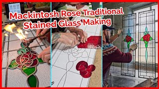 Mackintosh Rose Stained Glass Window Making