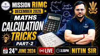 Calculation Tricks Part 2 | Mission RIMC December 2026 Maths | Nitin Sir