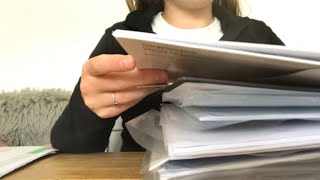 ASMR Sorting Paper Documents In Binder With Soft Whispers Intoxicating Sounds Sleep Help Relaxation