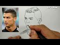 ASMR drawing cristiano ronaldo / cr7 , so satisfying video . how to draw ronaldo