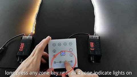 Scenes Setting for 4 Zones wall panel remote control with PWM Adjustable CCT LED Controller T4