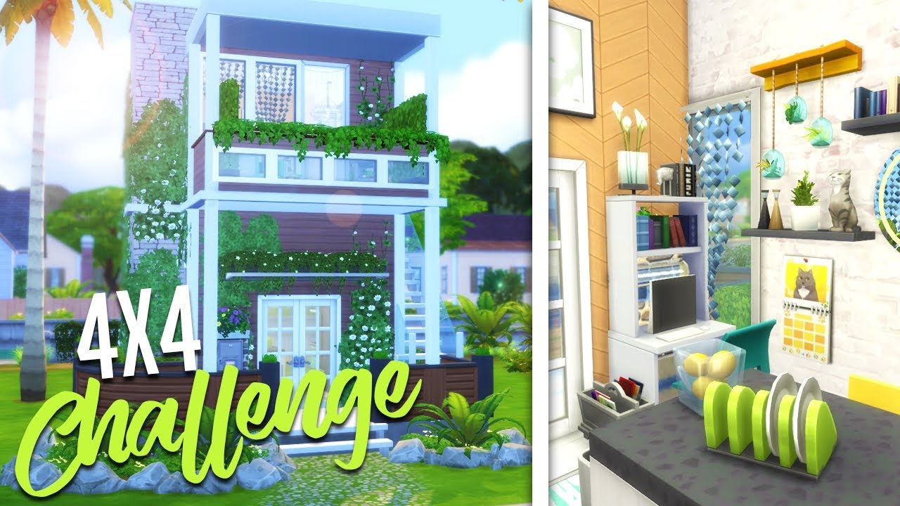 4x4 HOUSE CHALLENGE | THE SIMS 4 SPEED BUILD - YouTube