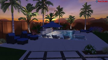 Swimming Pool & Landscape Design - 3D Video Rendering - Pool Studio - Structure Studios - California