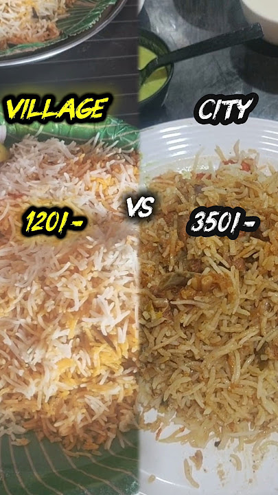 Village vs City Biryani😋🍗 #food