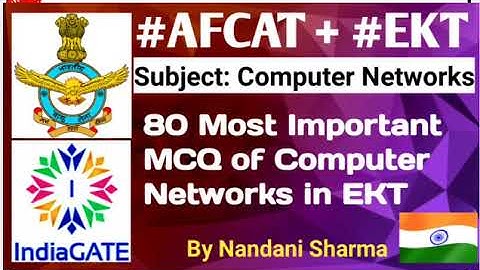 #AFCAT & #EKT || #Computer_Networks || 80 Most Important MCQ of Computer Networks in EKT || #IAF