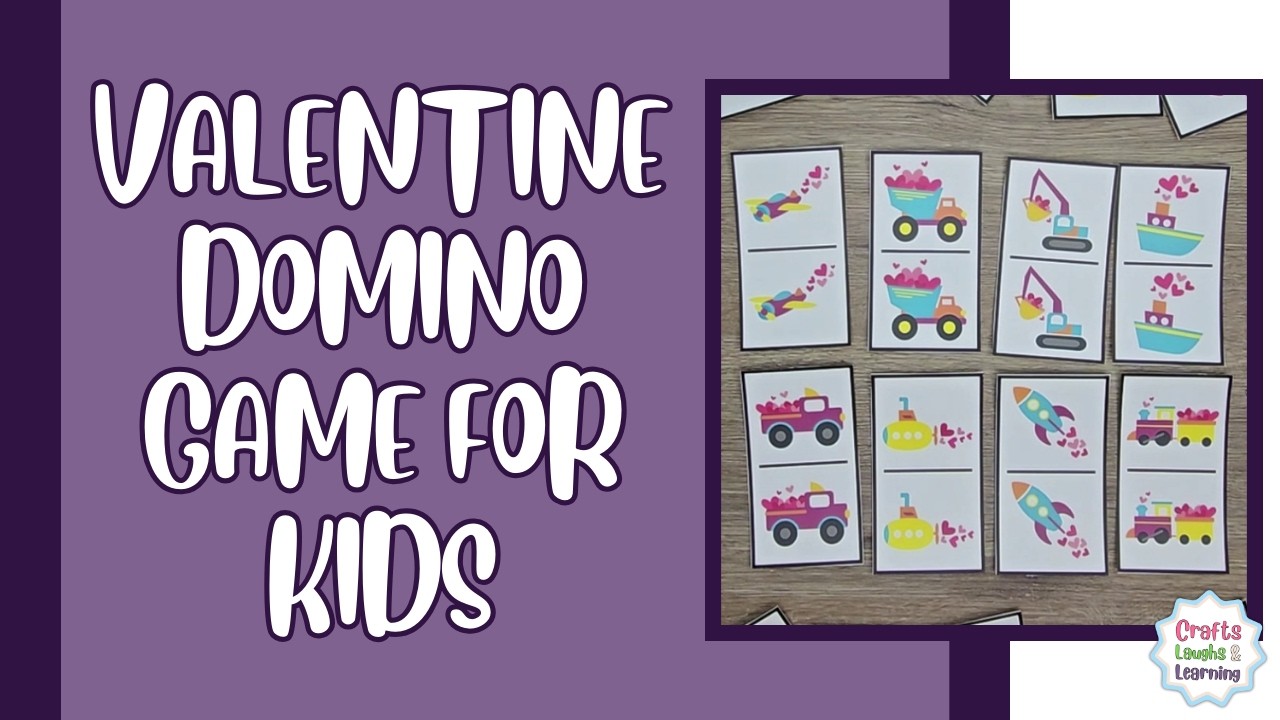 DIY Valentine Dominoes Game | Printable Paper Craft for Kids