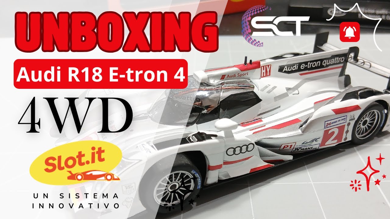 Audi R18 e-tron quattro Slot Car Unboxing | Slot.it 4WD System