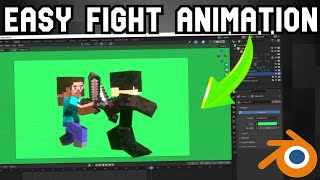 Minecraft Fight Animation Tutorial - How To Make A Minecraft Fight Animation (Blender)