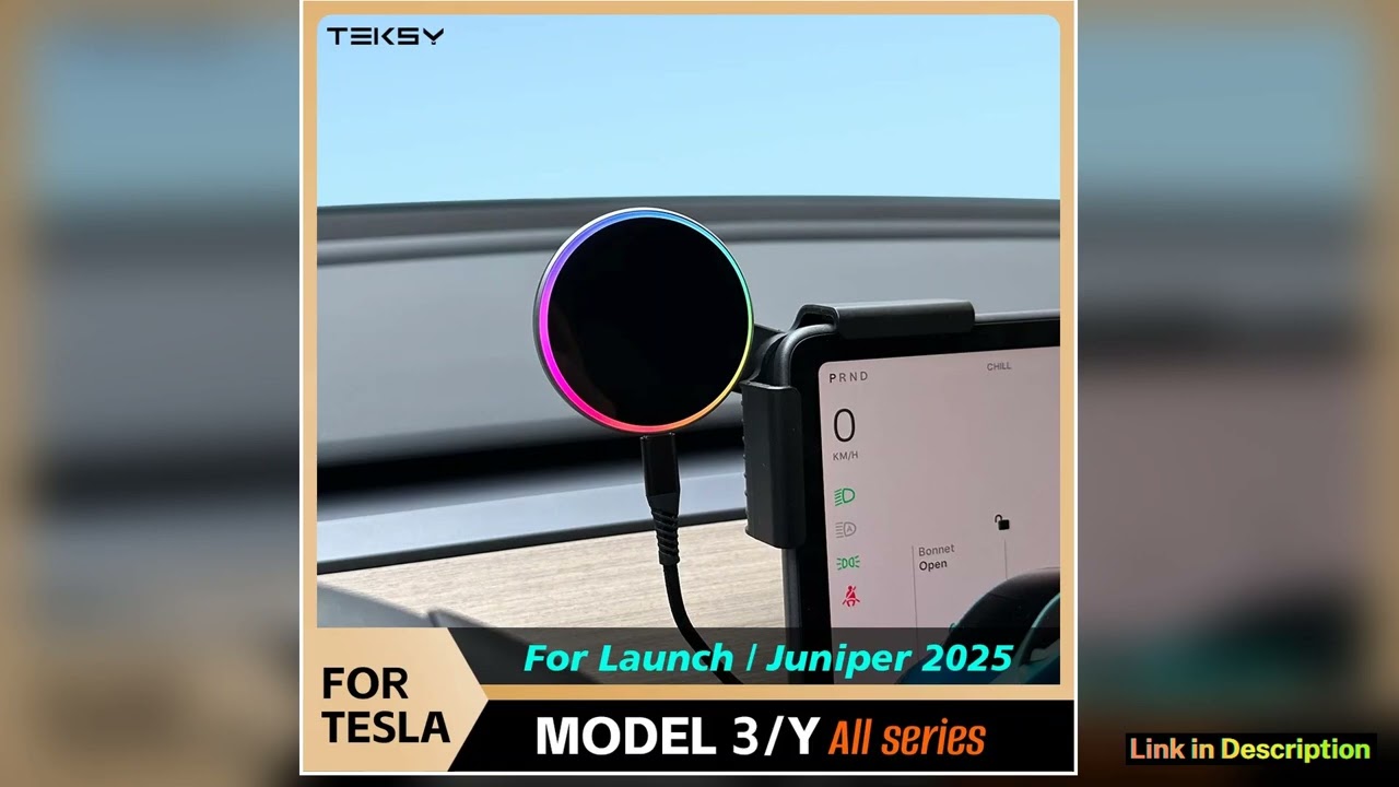 for Tesla New Model 3 Y HIGHLAND LAUNCH JUNIPER 2025 Car Phone Mount Holder 15W Magnetic Magsafe