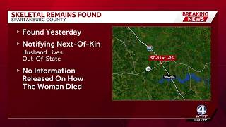 Skeletal remains of woman found in Spartanburg County