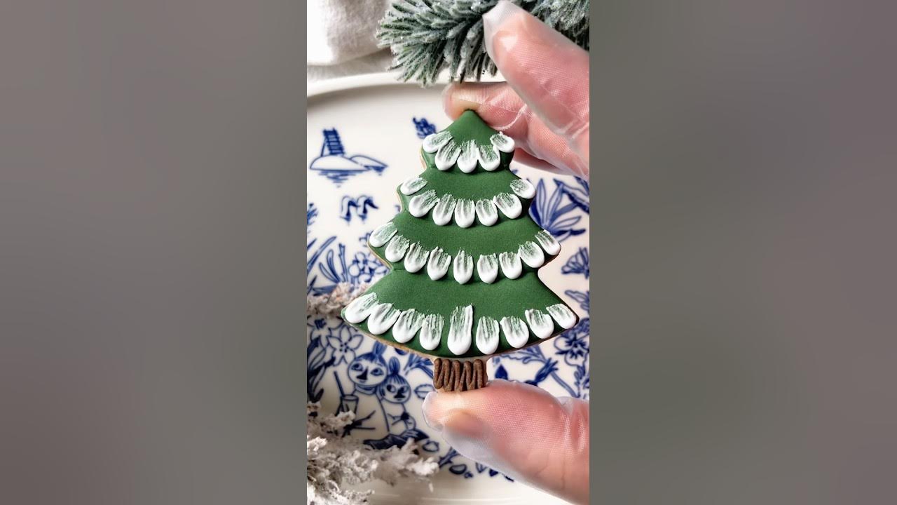 🎄Simple Christmas tree cookie decorating for beginners アイシングクッキー