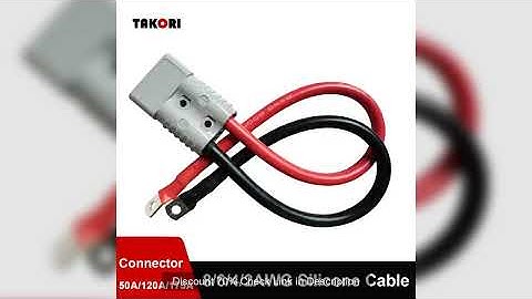 50A 120A 175A High Current 2 Pin Power Connector With 8/6/4/2/0 AWG Super Soft Silicone Cable Forkli