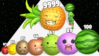 Watermelon Run 3D - Level Up Fruit Max Level Gameplay (Fruit Rush 3D)